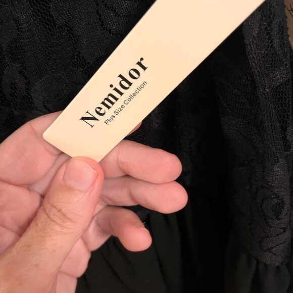 NWOT Nemidor Floral Lace Dress | Black | Plus Size 18 - Picture 6 of 6